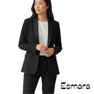 Esmara by Heidi Klum Black Velvet Trim Jacket NWOT Size 8